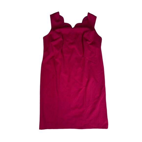 NWT Talbots Pink Ponte Sheath Sleeveless Dress Scallop Neckline Plus Size 14W - Picture 1 of 9